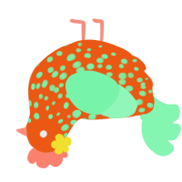 鏡, a sky and wine chicken with a speckle pattern