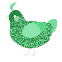 Sativa, a viridian and spring chicken with a double-lace pattern