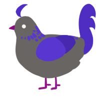 (unnamed), a grey and indigo chicken with a neck-speckle pattern
