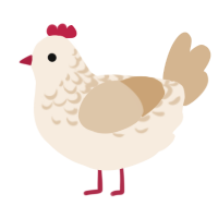 A cream and beige chicken with a half-lace pattern
