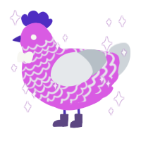Azeiros, a orchid and mist chicken with a lace pattern