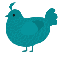 (unnamed), a teal chicken with a lace pattern