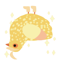 A honey and pink chicken with a speckle pattern