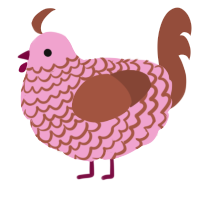 (unnamed), a pink and russet chicken with a lace pattern