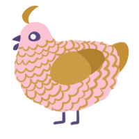 A rose and gold chicken with a lace pattern