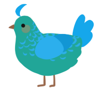 Seafoam, a turquoise and sky chicken with a half-lace pattern