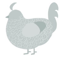 silken steel, a silver chicken with a double-lace pattern