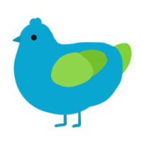 xyx Ceru, a cerulean and grass chicken