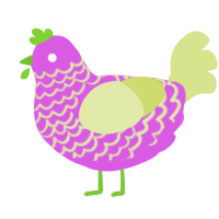 (unnamed), a orchid and lemon chicken with a lace pattern