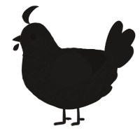 REPETITION OF HATRED, a sable chicken with a lace pattern