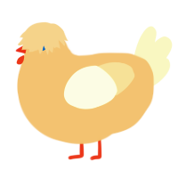 A beige and cream chicken