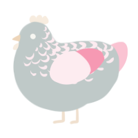 (unnamed), a silver and rose chicken with a half-lace pattern