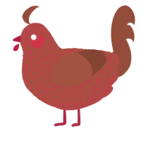 (unnamed), a red and russet chicken with a lace pattern
