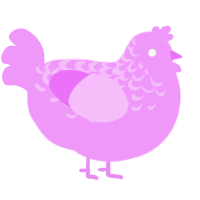 lavender, a lavender chicken with a half-lace pattern