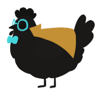A sable chicken