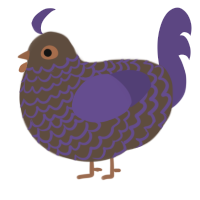 A bark and overcast chicken with a lace pattern