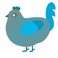 (unnamed), a ash and cerulean chicken with a lace pattern