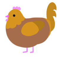 (unnamed), a brown and ochre chicken with a head pattern