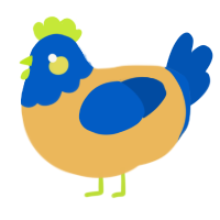 (unnamed), a honey and ultramarine chicken with a head pattern