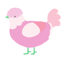 summer drink, a pink and rose chicken with a head pattern