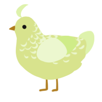 Pear, a lemon and apple chicken with a half-lace pattern