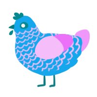 GetInto Hypnosis Mic, a sky and lavender chicken with a lace pattern