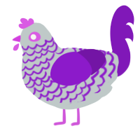 (unnamed), a silver and violet chicken with a lace pattern