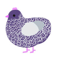 A overcast and mist chicken with a double-lace pattern