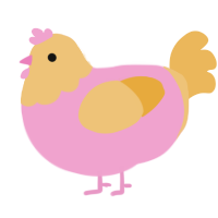 TBN, a pink and honey chicken with a head pattern
