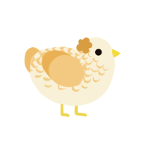 A cream and honey chicken with a half-lace pattern