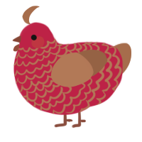 (unnamed), a crimson and brown chicken with a lace pattern