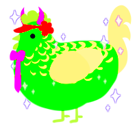 Raver, a amethyst and tumblr chicken with a half-lace pattern