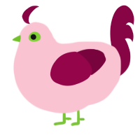 A rose and maroon chicken
