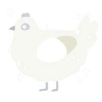 Starlight, a white chicken