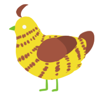Cheeseburger, a yellow and russet chicken with a bar pattern