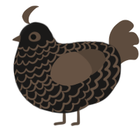 (unnamed), a sable and bark chicken with a lace pattern