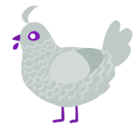 A silver chicken with a lace pattern
