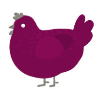 wine mothers ashes-, a wine chicken with a half-lace pattern