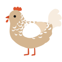 qou nail clippings, a beige and cream chicken with a half-lace pattern