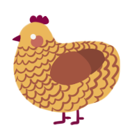 (unnamed), a honey and russet chicken with a lace pattern