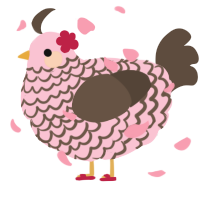 Chocolate Strawberry, a rose and bark chicken with a lace pattern