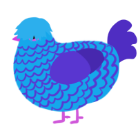 Nollie Lateflip, a sky and indigo chicken with a lace pattern