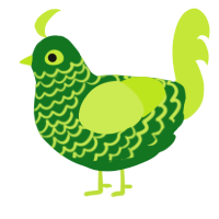 Radioactive Pickle, a leaf and lime chicken with a lace pattern