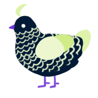 A tumblr and apple chicken with a lace pattern