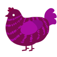(unnamed), a wine and plum chicken with a bar pattern