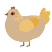 (unnamed), a beige and honey chicken with a neck-speckle pattern