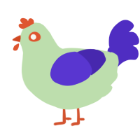 false indigo plant, a gluppy and indigo chicken