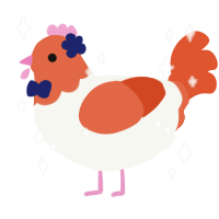 SF-A2 Miki, a white and vermilion chicken with a head pattern
