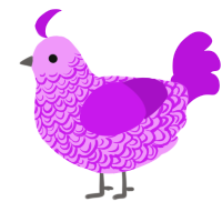 Saori Kido, a lavender and amethyst chicken with a double-lace pattern