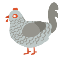 Shrine Construct, a silver and ash chicken with a lace pattern